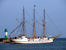 Segelschiff in Sassnitz auf Rügen